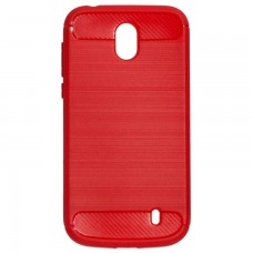 Чехол силиконовый Polished Carbon Nokia 1 красный