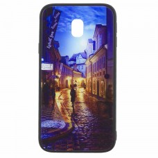 Чехол накладка Glass Case New Samsung J3 2017 J330 переулок