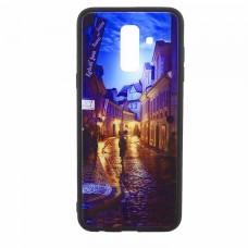 Чехол накладка Glass Case New Samsung A6 Plus 2018 A605 переулок