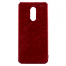 Чехол накладка Glass Case Мрамор Xiaomi Redmi 5 Plus красный