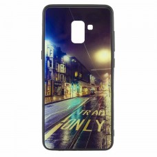 Чехол накладка Glass Case New Samsung A8 Plus 2018 A730 дорога