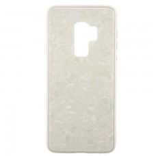 Чехол накладка Glass Case Мрамор Samsung S9 Plus G965 белый