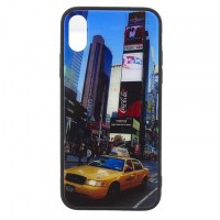 Чехол накладка Glass Case New Apple iPhone X, XS такси