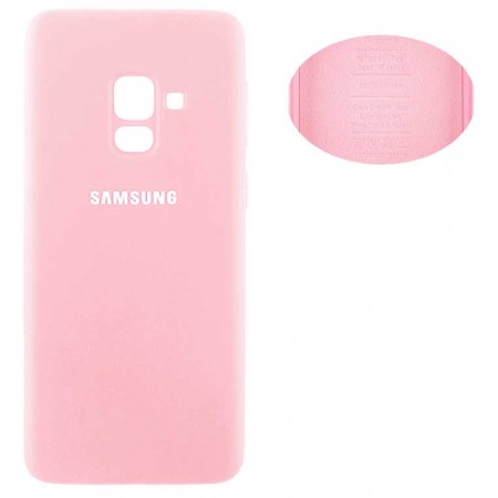 Чехол Silicone Cover Samsung A8 2018 A530 розовый