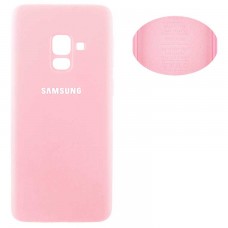 Чехол Silicone Cover Samsung A8 Plus 2018 A730 розовый