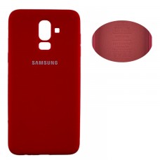 Чехол Silicone Cover Samsung J8 2018 J810 красный