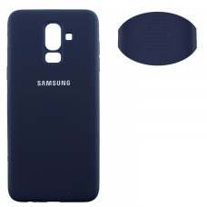 Чехол Silicone Cover Samsung J8 2018 J810 синий