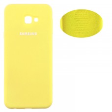 Чехол Silicone Cover Samsung J4 Plus 2018 J415 желтый