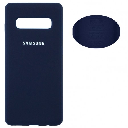 Чехол Silicone Cover Samsung S10 Plus G975 синий