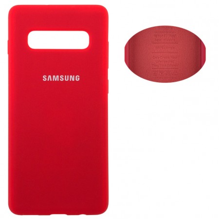 Чехол Silicone Cover Samsung S10 Plus G975 красный