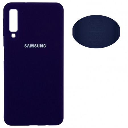 Чехол Silicone Cover Samsung A7 2018 A750 синий
