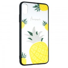 Чехол накладка Glass Case Apple iPhone X, XS Pineapple