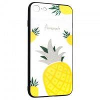 Чехол накладка Glass Case Apple iPhone 7, 8 Pineapple
