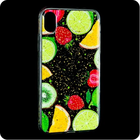 Чехол накладка Glue Case Apple iPhone X, XS Fruits