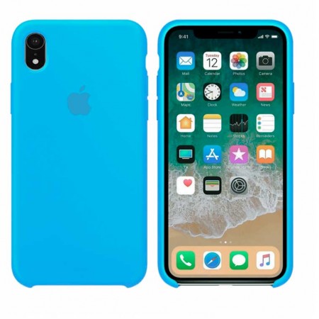 Чехол Silicone Case Apple iPhone XR голубой 16