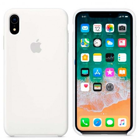 Чехол Silicone Case Apple iPhone XR белый 09