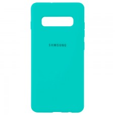 Чехол Silicone Case Full Samsung S10 Plus G975 бирюзовый