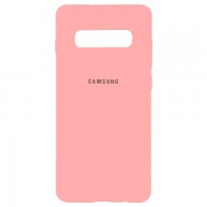 Чехол Silicone Case Full Samsung S10 Plus G975 розовый