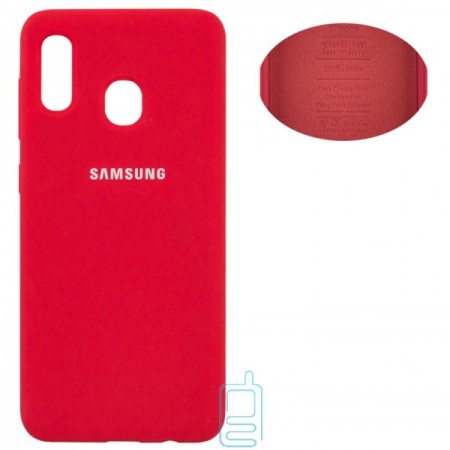 Чехол Silicone Cover Samsung A20 2019 A205, A30 2019 A305 красный