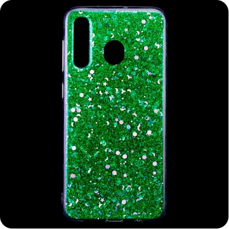 Чехол силиконовый Конфетти Samsung M30 2019 M305 зеленый