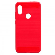 Чехол силиконовый Polished Carbon Xiaomi Redmi Note 6 Pro красный