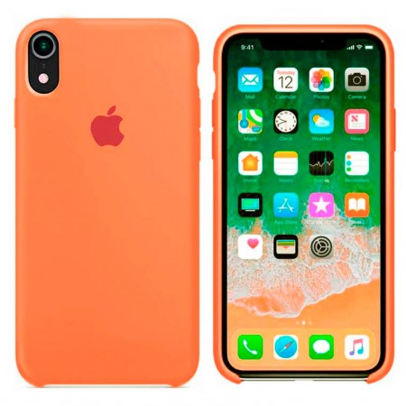 Чехол Silicone Case Apple iPhone XR оранжевый 56