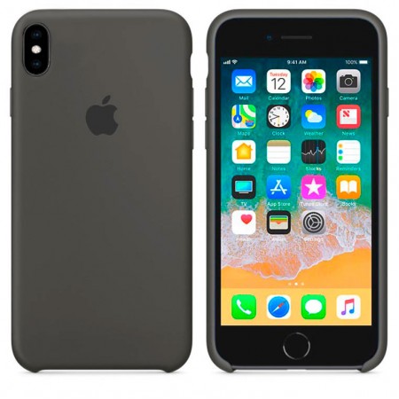 Чехол Silicone Case Apple iPhone XS Max темно-серый 35