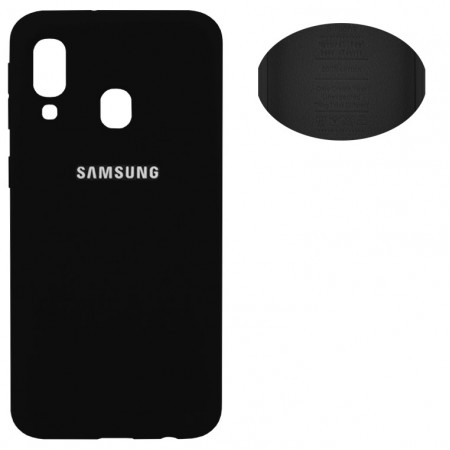 Чехол Silicone Cover Samsung A40 2019 A405 черный