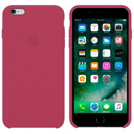 Чехол Silicone Case Apple iPhone 6, 6S темно-розовый 48