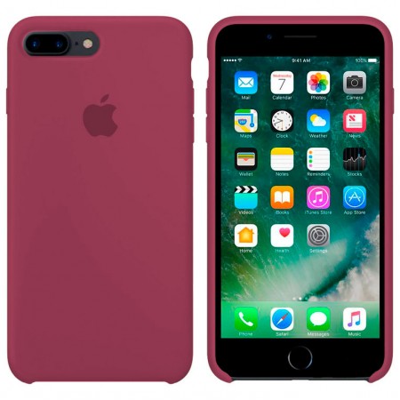 Чехол Silicone Case Apple iPhone 7 Plus, 8 Plus темно-розовый 48