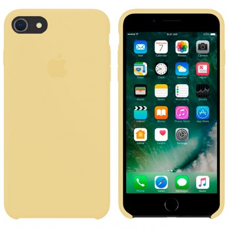 Чехол Silicone Case Apple iPhone 6 Plus, 6S Plus бледно-желтый 51