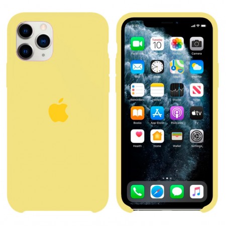 Чехол Silicone Case Apple iPhone 11 Pro Max бледно-желтый 51