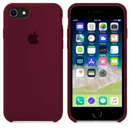 Чехол Silicone Case Apple iPhone 6, 6S темно-бордовый 42
