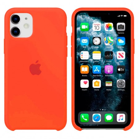 Чехол Silicone Case Apple iPhone 11 оранжевый 13