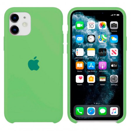 Чехол Silicone Case Apple iPhone 11 салатовый 01
