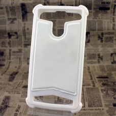Универсальный чехол-накладка силикон-кожа 3.5-4.0″ белый