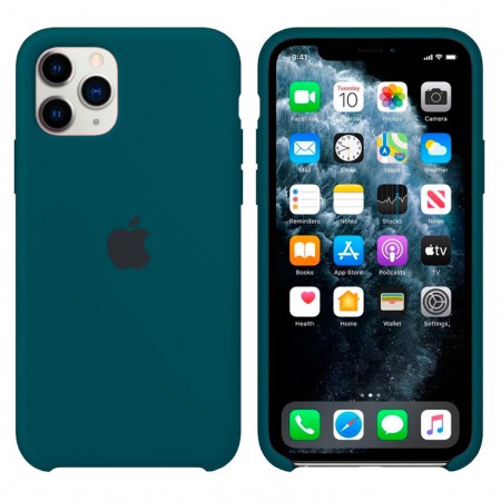 Чехол Silicone Case Apple iPhone 11 Pro Max сине-зеленый 46