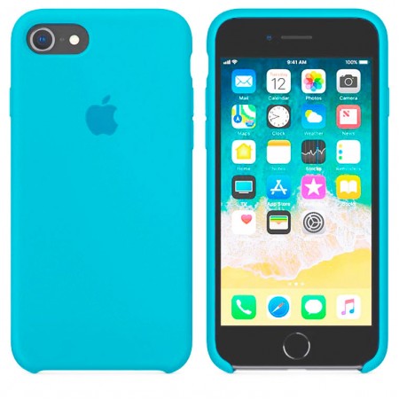 Чехол Silicone Case Apple iPhone 7, 8 голубой 16
