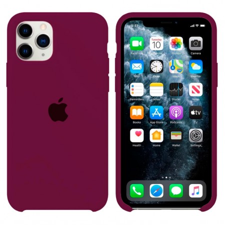 Чехол Silicone Case Apple iPhone 11 Pro темно-бордовый 42
