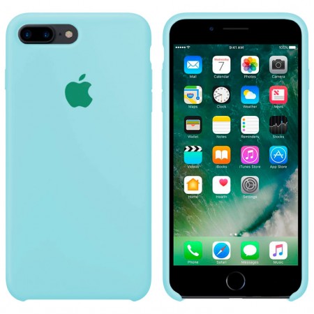Чехол Silicone Case Apple iPhone 7 Plus, 8 Plus светло-бирюзовый 17