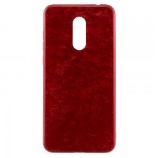 Чехол накладка Glass Case Мрамор Xiaomi Redmi 5 красный