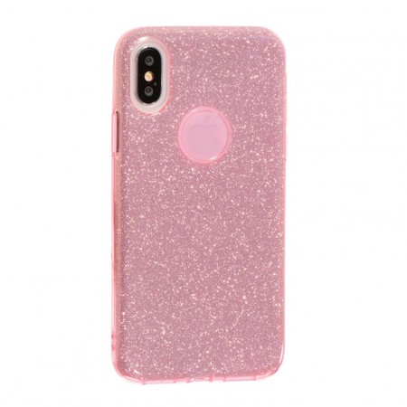Чехол силиконовый Shine Apple Iphone XS Max розовый