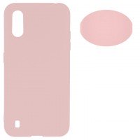 Чехол Silicone Cover Full Samsung A01 2020 A015 розовый