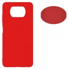 Чехол Silicone Cover Full Xiaomi Poco X3 красный
