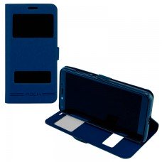 Чехол-книжка ROCK 2 окна Huawei P Smart темно-синий