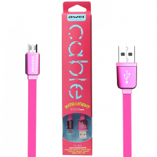 USB кабель AWEI CL-900 micro USB 1m розовый