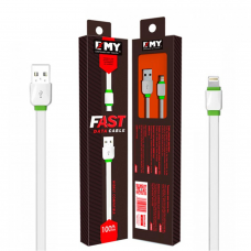 USB кабель EMY MY-445 lightning 1m белый
