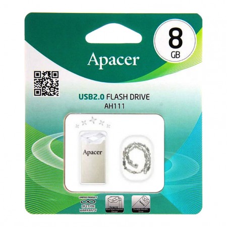 USB Флешка 8GB Apacer AH111 серебристый