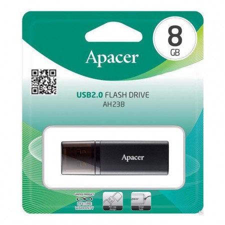USB Флешка 8GB Apacer AH23B черная