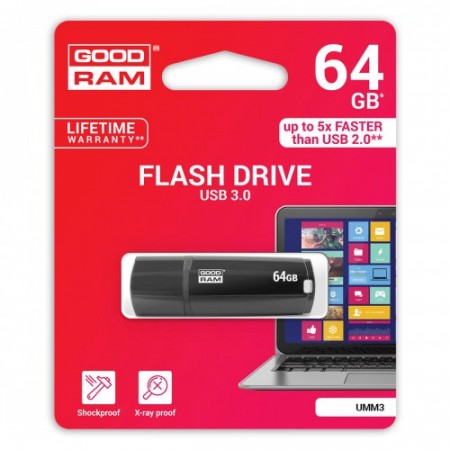 Флешка USB 3.0 GOODRAM (UMM3) 64GB Black